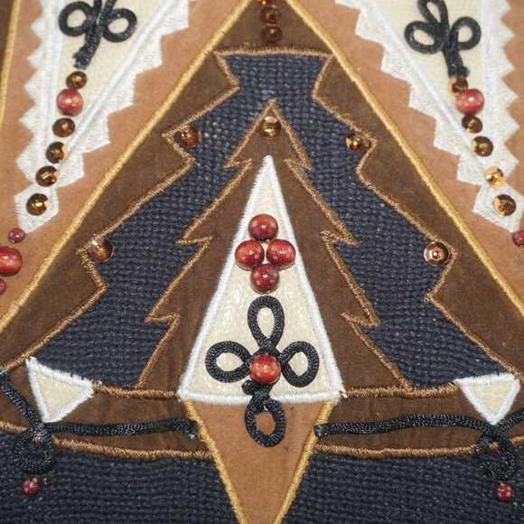 Vintage 80s Beaded Snakeskin Embroidered Sweater Large - Picture 2 of 8